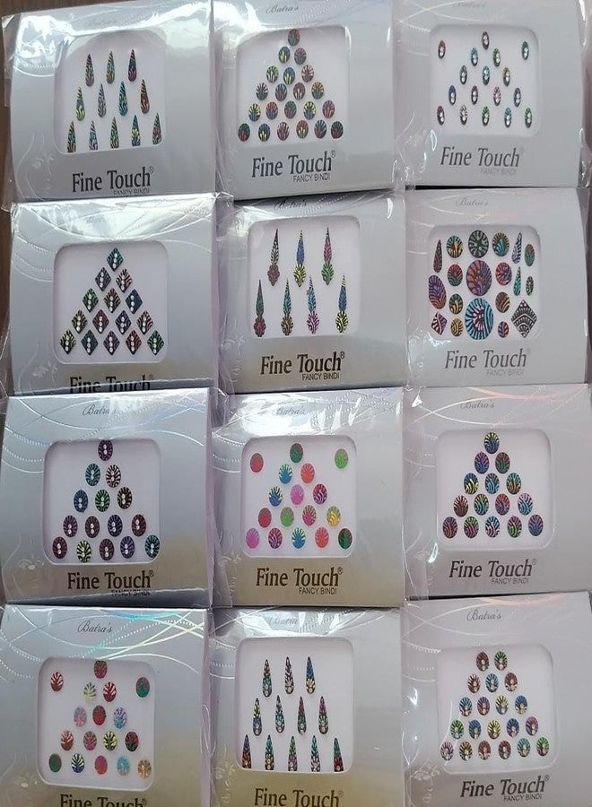 Fine Touch Hand Printed 4 Packs of Premium Quality Bindis - Image 1